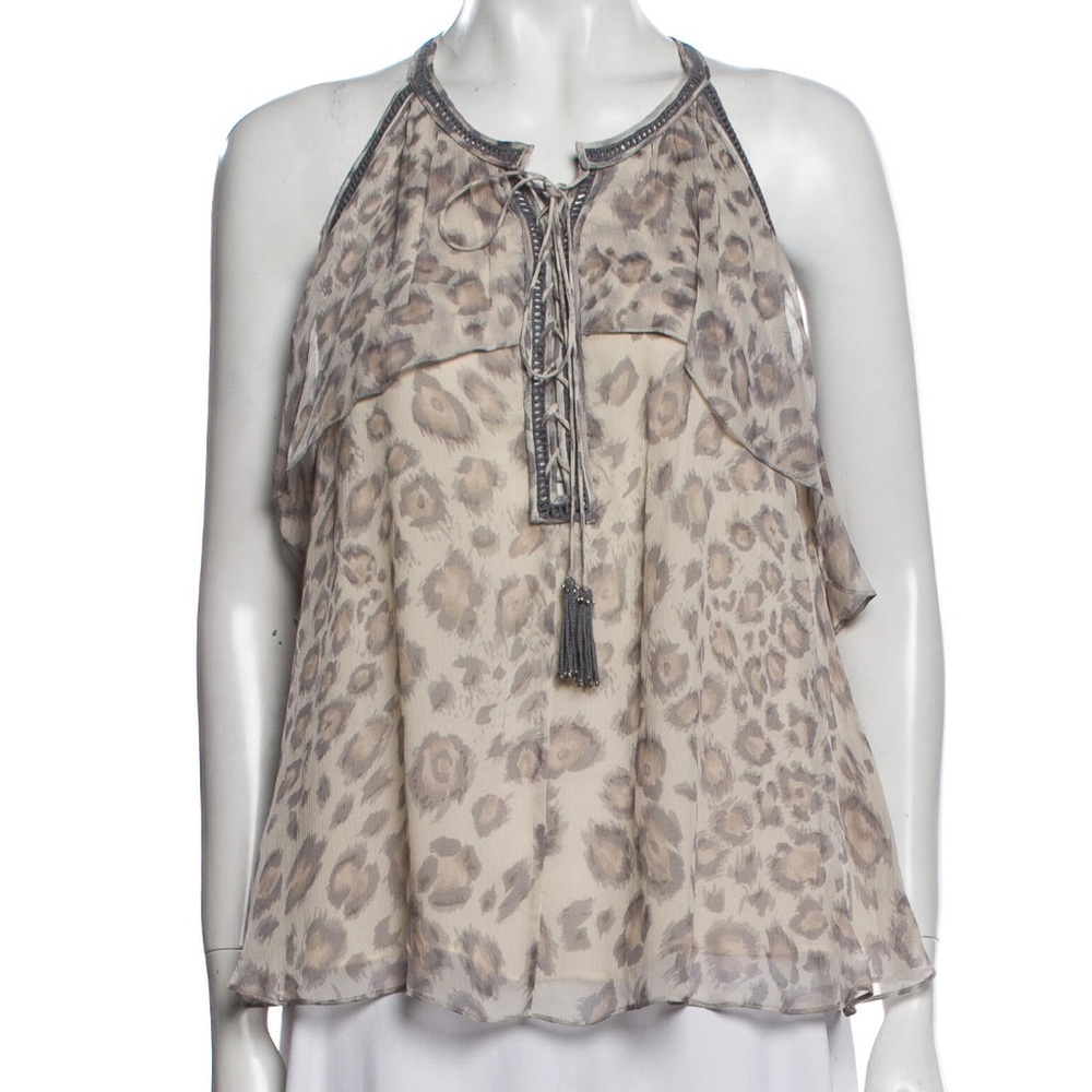Rebecca Taylor Silky Leopard Camisole size 6